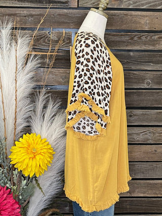 Sunset Sass Leopard Top - Wildflower Clothing Company