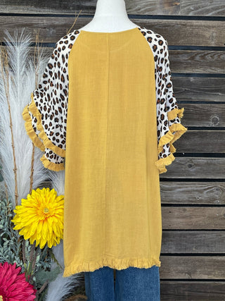 Sunset Sass Leopard Top - Wildflower Clothing Company