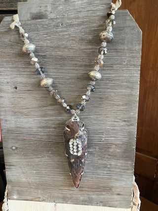 Stone Arrowhead Necklace