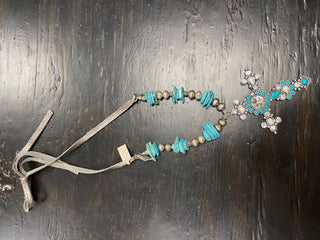 Turquoise Faith Cross Necklace - Wildflower Clothing Company