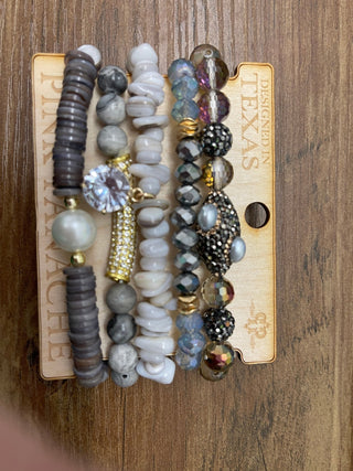 Midnight Smoke Bracelet Stack - Wildflower Clothing Company