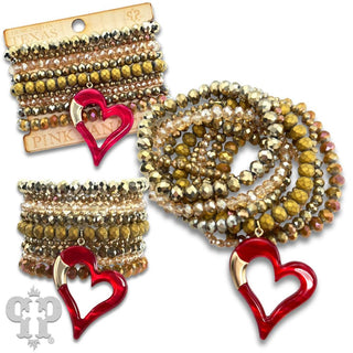 Heart of Gold Bracelet Stack - Wildflower Clothing Company