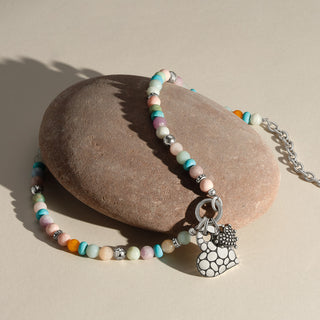 Pebble Sweet Hearts Token Charm Necklace