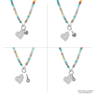 Pebble Sweet Hearts Token Charm Necklace