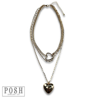 Sweetheart Layers Necklace - Wildflower Clothing Company