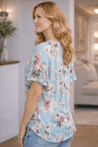Blue Skies & Wildflowers Top - Wildflower Clothing Company