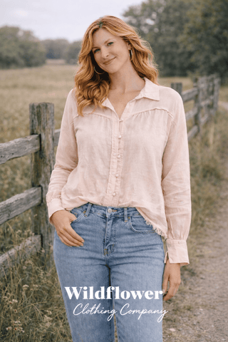 Blush & Bare Button - Down - Wildflower Clothing Company