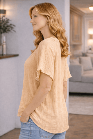 Golden Meadow Breeze Top - Wildflower Clothing Company