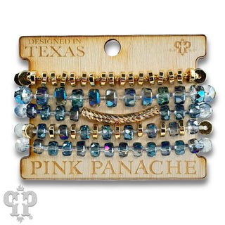 Blue Skies Crystal Stack Bracelet - Wildflower Clothing Company