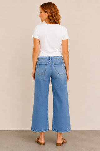 Highway Blues Wide Leg Jean