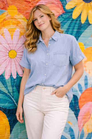 Open Road Chambray Shirt - Wildflower Clothing Company
