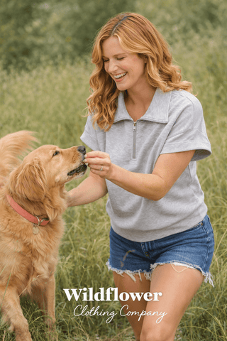 Soft Landing Half - Zip Pullover - Wildflower Clothing Company