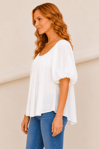 Willow Breeze Peasant Top - Wildflower Clothing Company